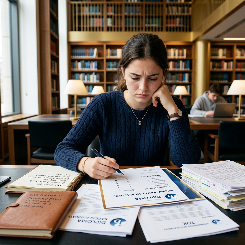 Stressed IB Student